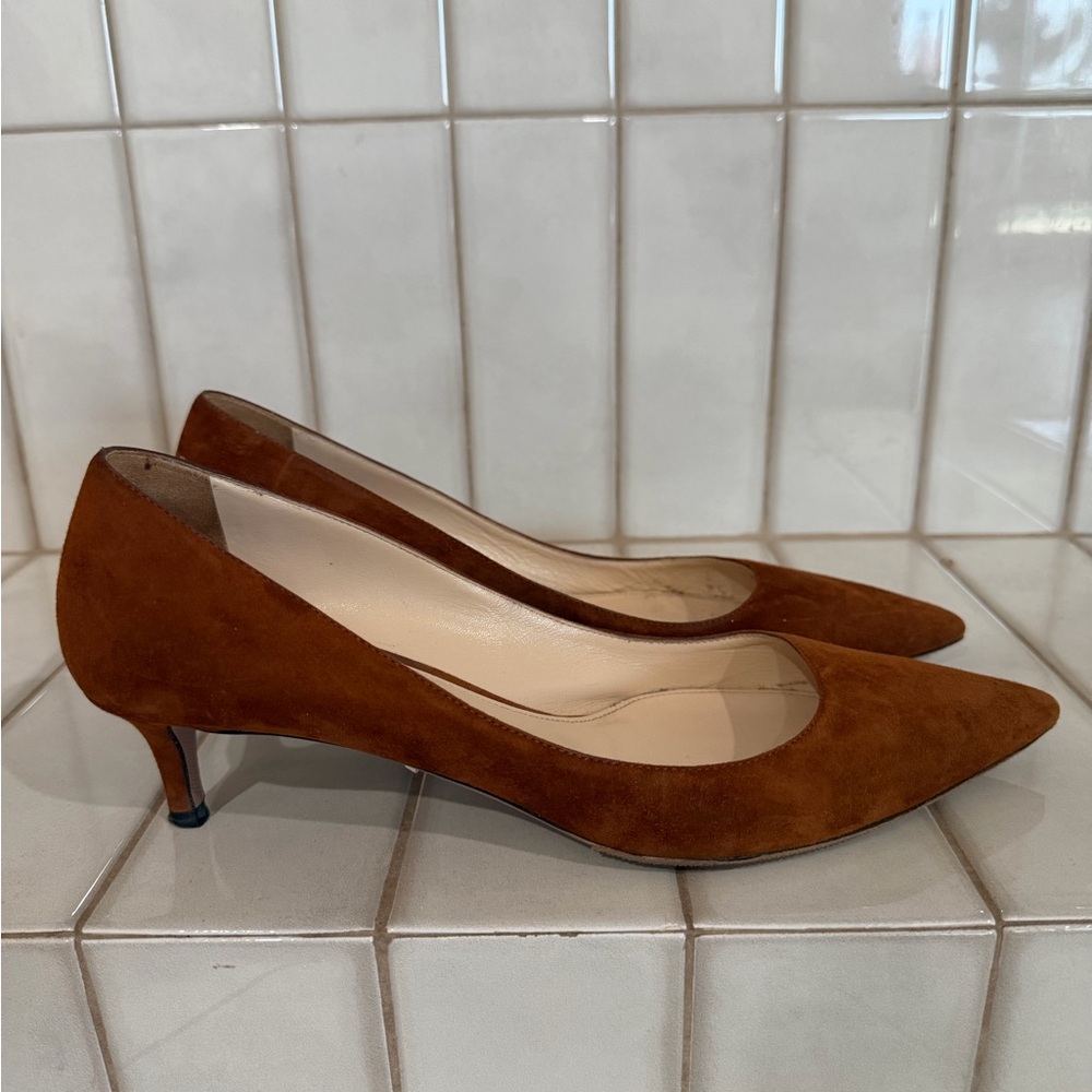 Prada Brown Suede kitten Heels